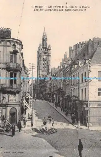 R395830 Der Glockenturm und die Rathausstraße E Baron