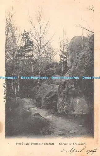 R396041 Foret de Fontainebleau Gorges de Franchard B F 1907