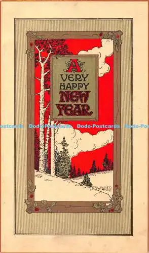 R396065 A Very Happy New year A M Davis Quality Cards 1915