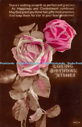 R396851 Liebevolle Geburtstagswünsche Rosen RP 1926