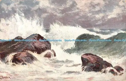 R396944 Atlantic Breakers Bild Briefpapier Pfau Pictorette Serie Jotter