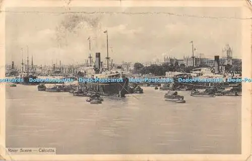 R400908 Calcutta River Scene Thacker Spink Photo Johnston and Hoffmann