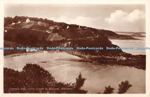 R399133 Fermain Bay Castle Cornet in Distance Guernsey The Milton Series Woolsto