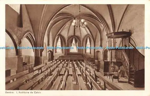 R400983 Geneve L Auditoire de Calvin A H Postkarte
