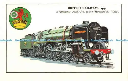 R401018 British Railways A Britannia Pacific No 70037 Hereward the Wake Photo Pr