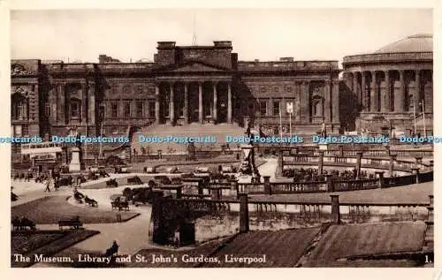 R401290 Liverpool The Museum Library and St John Gardens H B Entire British Prod