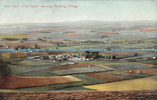 R401324 Ansicht vom Deich zeigt Foulking Village Postkarte