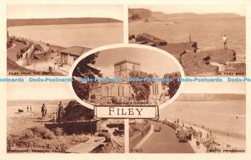 R397565 Filey F C 1 Fotogravur Reproduktion Multi View