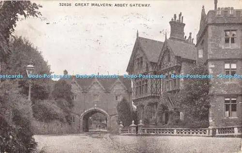 R403155 Great Malvern Abbey Gateway Photochrom Sepiatone Series 1918