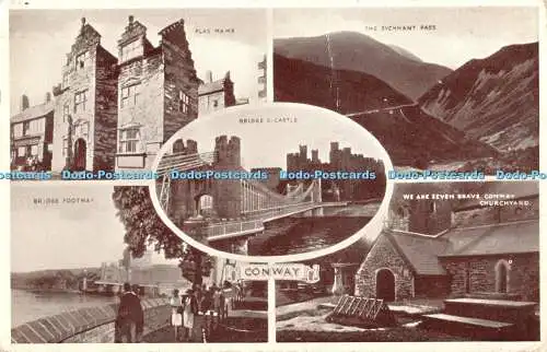 R401516 Conway Plas Mawr The Sychnant Pass E T W Dennis Multi View 1949