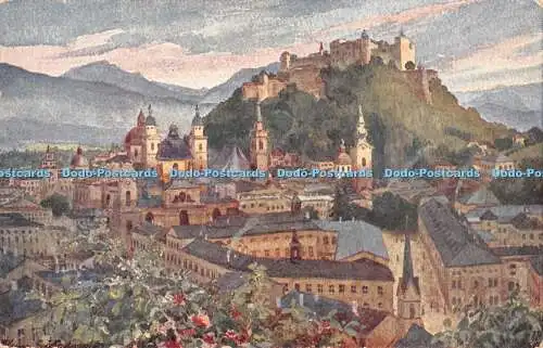 R403317 Salzburg Blick auf die Stadt mit Hohen Salzburg Bruder Kohn Serie 920 20