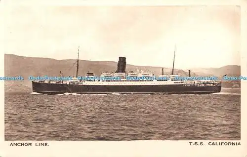 R401724 Anchor Line T S S Kalifornien Postkarte