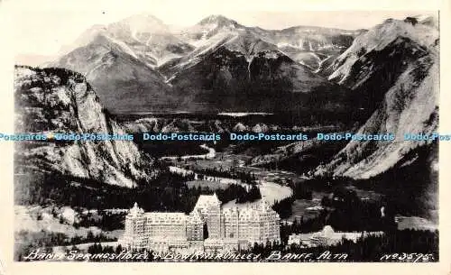 R401851 Alta Banff Banff Springs Hotel und Bow River Valley B C Druck und Beleuchtung