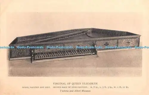 R403542 Victoria and Albert Museum Virginal of Queen Elizabeth