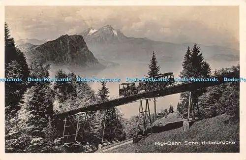 R398038 Rigi Bahn Schnurtobelbrücke Z 5075 Edition Fotoglob 1925