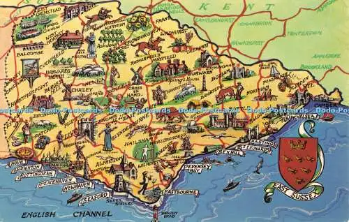 R400195 East Sussex Karte PT3834