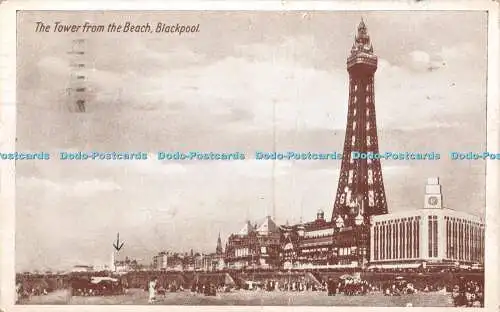 R403706 Blackpool Der Turm vom Strand 1945