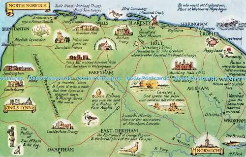 R400232 North Norfolk M F Peck Map Salmon 1979