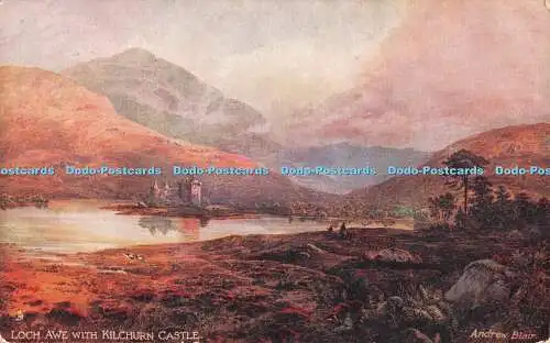 R403725 Loch Awe with Kilchurn Castle Scottish Lochs Tuck Oilette Series IV Post