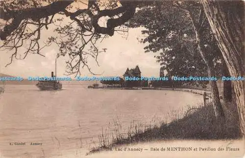 R405550 Lac d Annecy Baie de Menthon et Pavilion des Fleurs A Gardet 1919