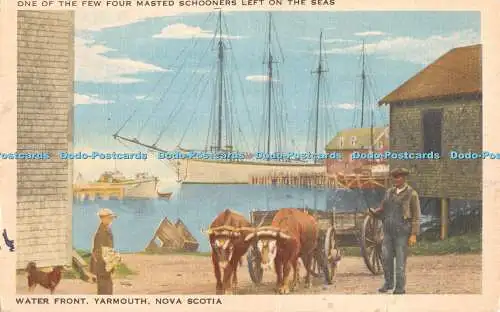 R403990 Yarmouth Nova Scotia Water Front Einer der wenigen Viermastschoner Le