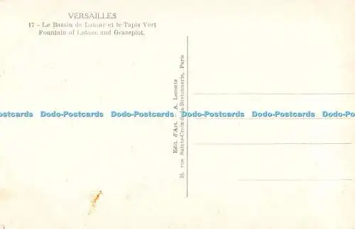 R400610 Versailles Brunnen Latone und Grassplot Guy A Leconte