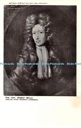 R405656 National Portrait Gallery The Hon Robert Boyle Painting After Friedrch K