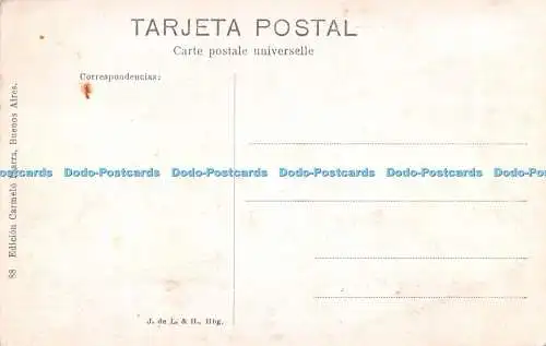 R400637 Republica Argentina Costumbres La Caza de Avestruzes Carmelo Ibarra J de