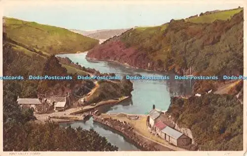 R400712 Fowey Pont Valley Postkarte 1949