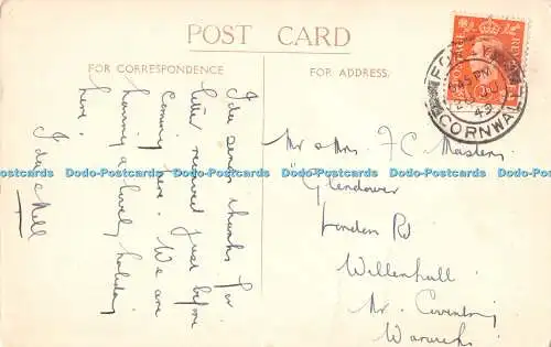 R400712 Fowey Pont Valley Postkarte 1949