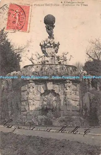 R405752 Beziers Plateau des Poetes Fontaine du Titan B F Chalon s Saone 1904