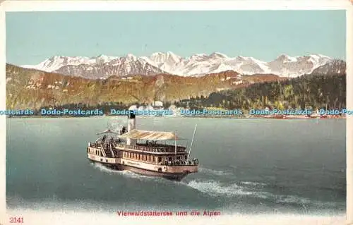 R402555 Vierwaldstattersee und die Alpen Postkarte