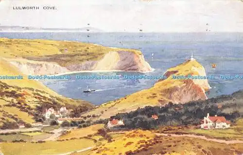R400798 Lulworth Cove Valentine Art Farbe E W H 1950