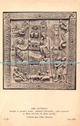 R405959 Victoria and Albert Museum Das Krippenrelief in Walrosselfenbein