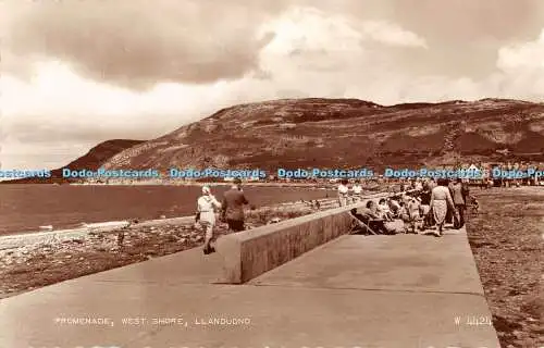 R402737 Llandudno Promenade West Shore Valentine RP 1961