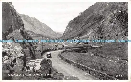 R402741 Llanberis Pass Cromlech Bridge Valentine Silveresque 1951