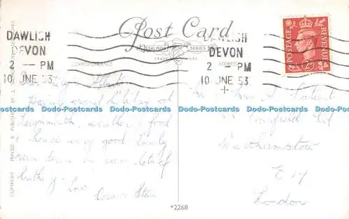 R402746 Brixham Harbour J Salmon Postkarte 1953