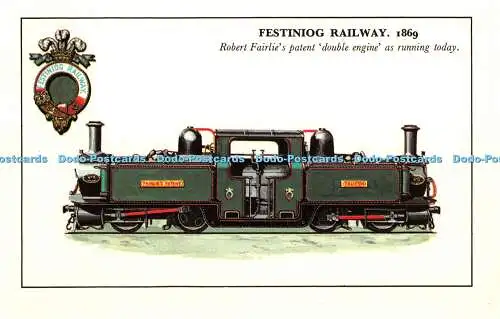 R402758 Festiniog Railway Robert Fairlie Patent Double Engine as Running Today P