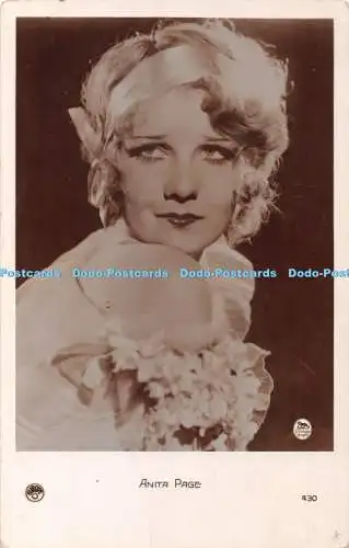 R406126 Anita Page 430 Europe Metro Goldwyn Mayer Made in France