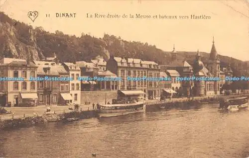 R404598 A S 11 Dinant La Rive droite de la Meuse et bateaux vers Hastiere A Sche