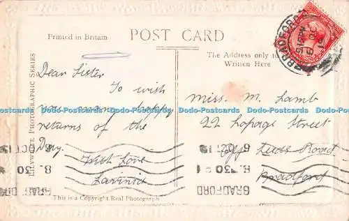 R406151 To My Dear Sister with Best Birthday Wishes 173 F Lilywhite Ezra RP 1919