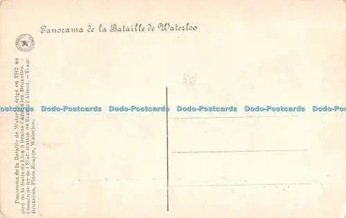 R403003 Panorama de la bataille de Waterloo Les Carres places en quinonce de von