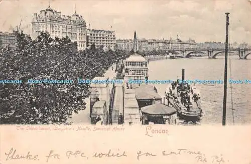 R403010 London The Embankment Cleopatra Needle Somerset House 1905