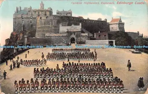 R403016 Edinburgh Castle Cameron Highlanders Esplanade Durie Brown 1907