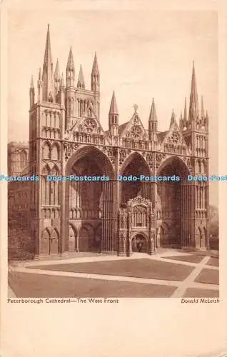 R407206 Peterborough Kathedrale Westfront Donal McLeish Kathedrale Postkarten