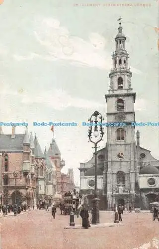 R407330 St Clement Danes Strand London 1907