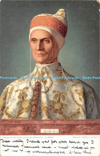 R407457 Portrait of the Doge Leonardo Deredamo G Bellini National Gallery London