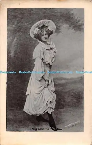 R407486 Miss Gabrielle Ray Hut Biographie Foto A36 Emaille Postkarte 1905