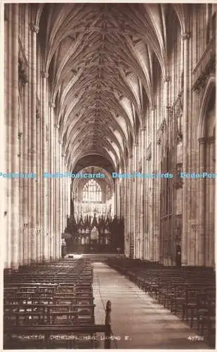 R407521 Winchester Cathedral Nave Looking E Photochrom RP