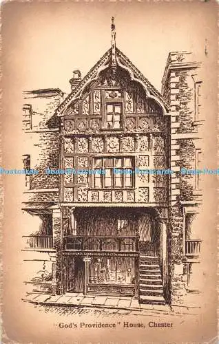 R407616 Chester God Providence House Valentines Radierung Serie